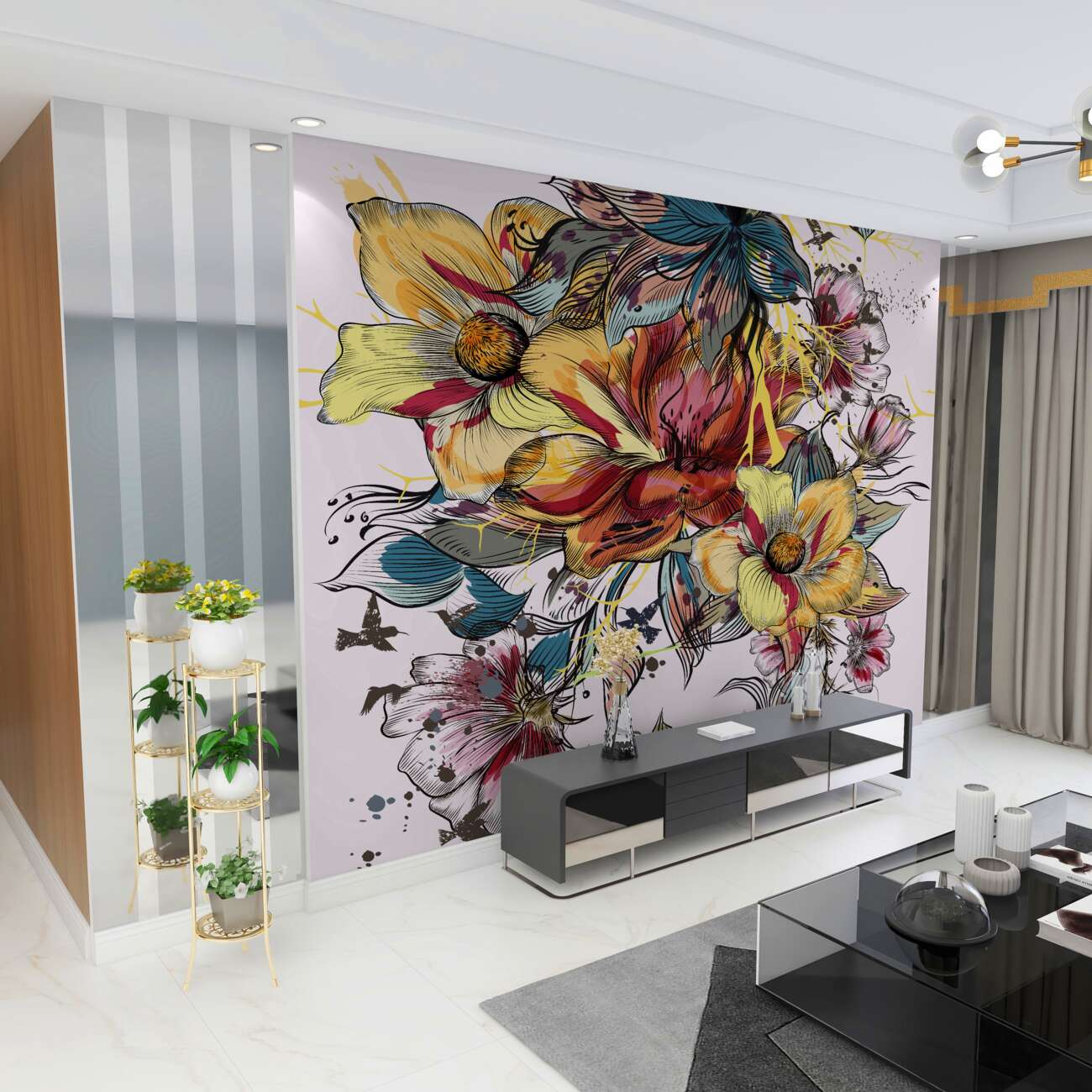 Fototapeta Bukiet wielokolorowej pop