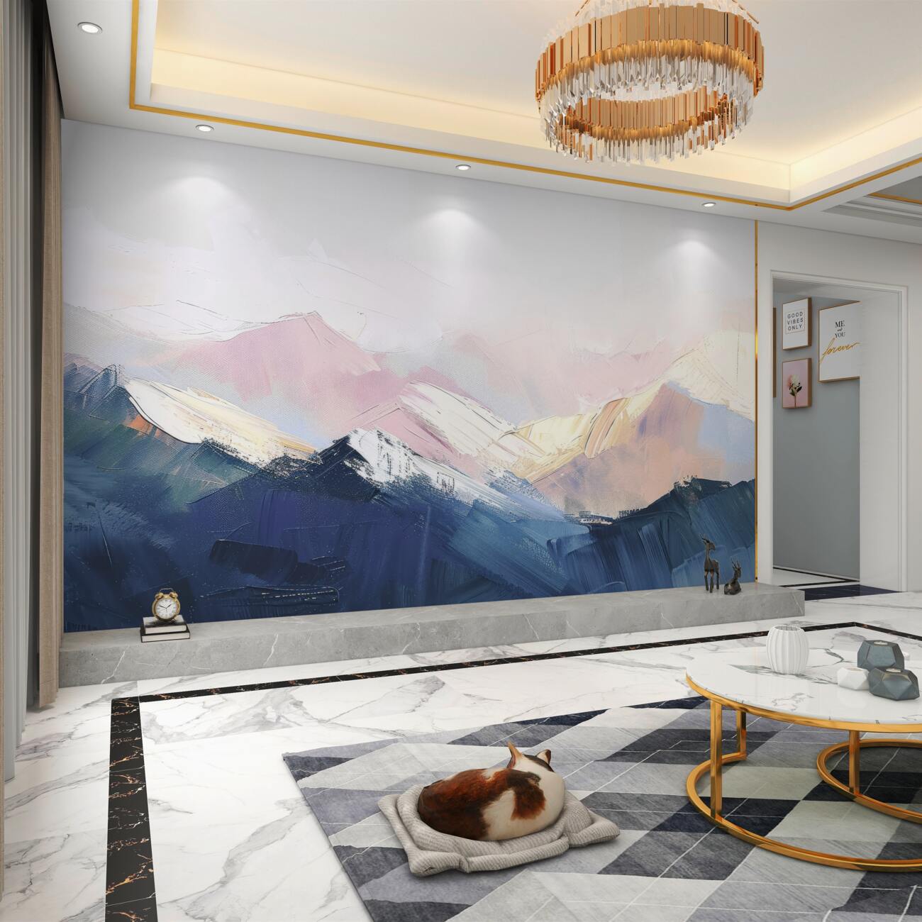 Fototapeta Śnieżne skały o świcie