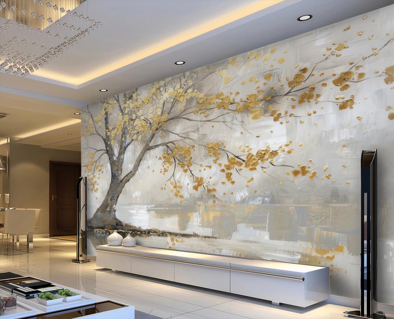 Fototapeta Wiatr wieje jesienne liście