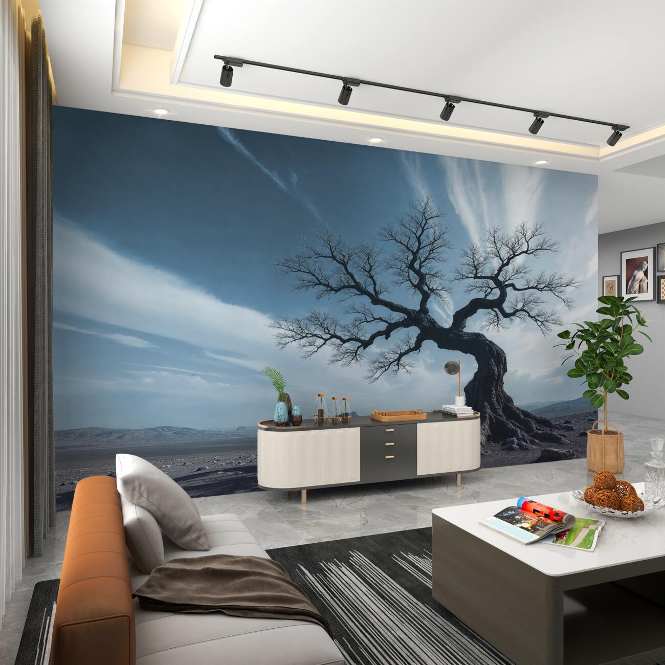 Fototapeta Suszone drzewo na pustyni