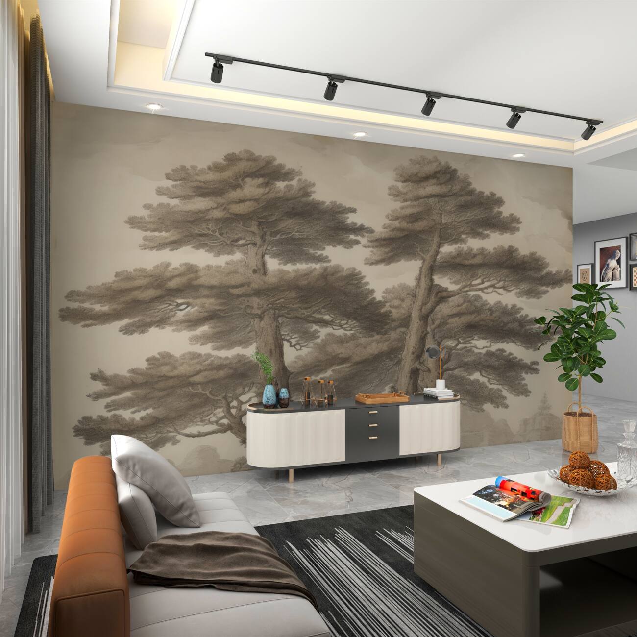 Fototapeta Potężne wysokie drzewa