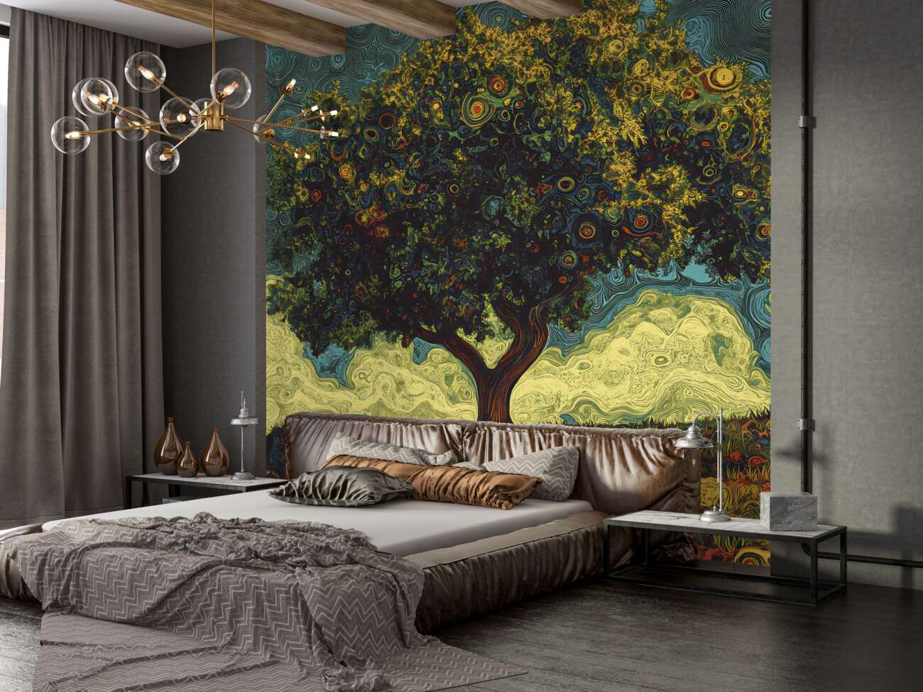 Fototapeta Ławka pod drzewem