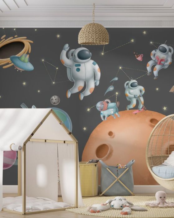 Fototapeta Astronauci szybują w kosmosie