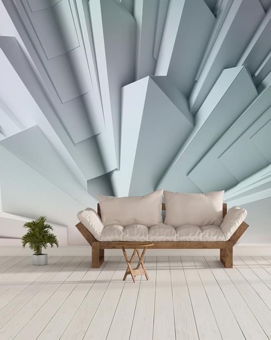 Fototapeta geometryczny 3D lekki