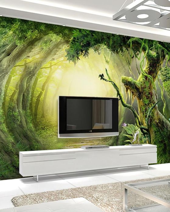 Fototapeta magiczny las zielony