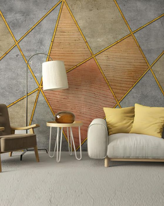 Fototapeta geometryczna szara