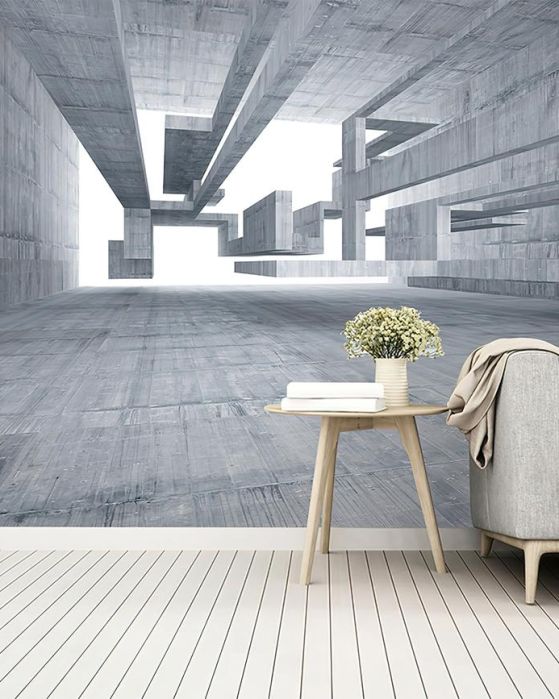 Fototapeta betonowy geometryczny szary