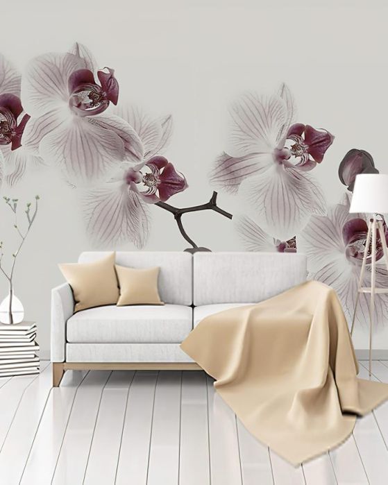 Fototapeta orchidea białe lila