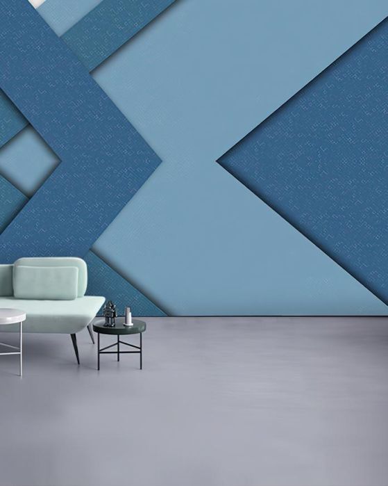 Fototapeta geometryczna niebieska