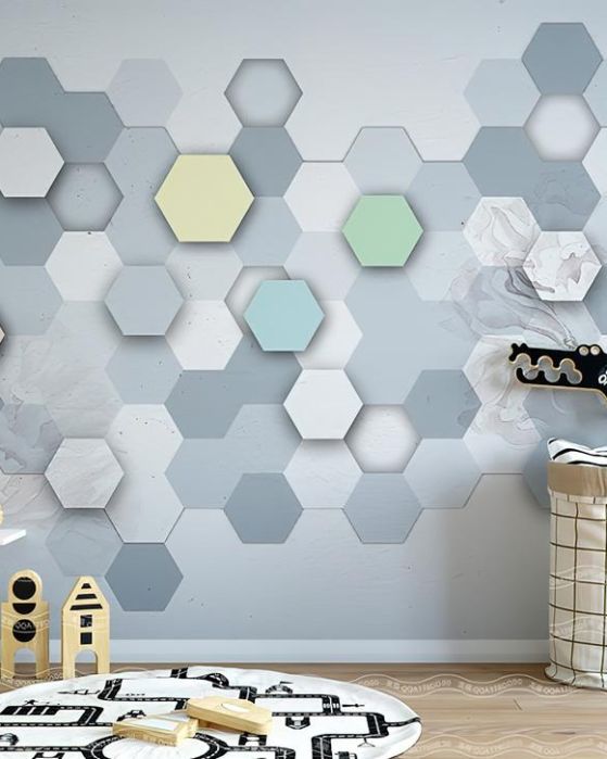 Fototapeta geometryczna niebieska