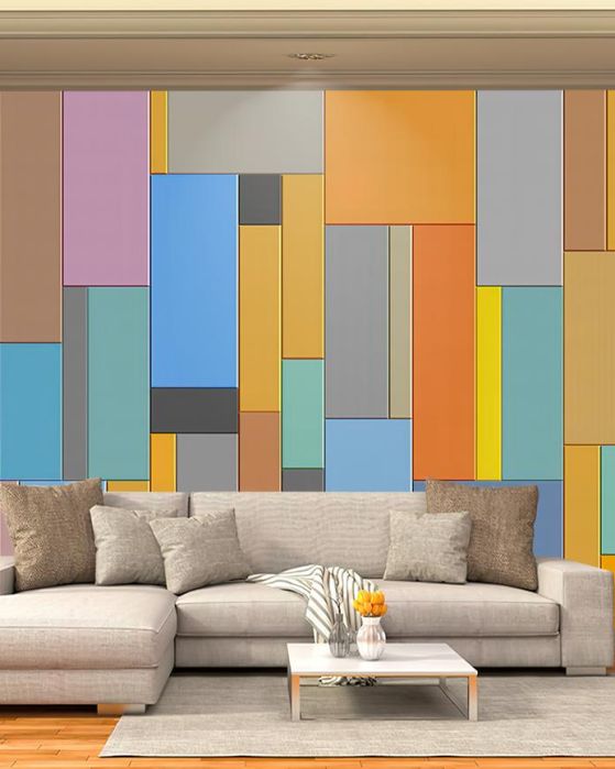 Fototapeta geometryczna wielobarwna