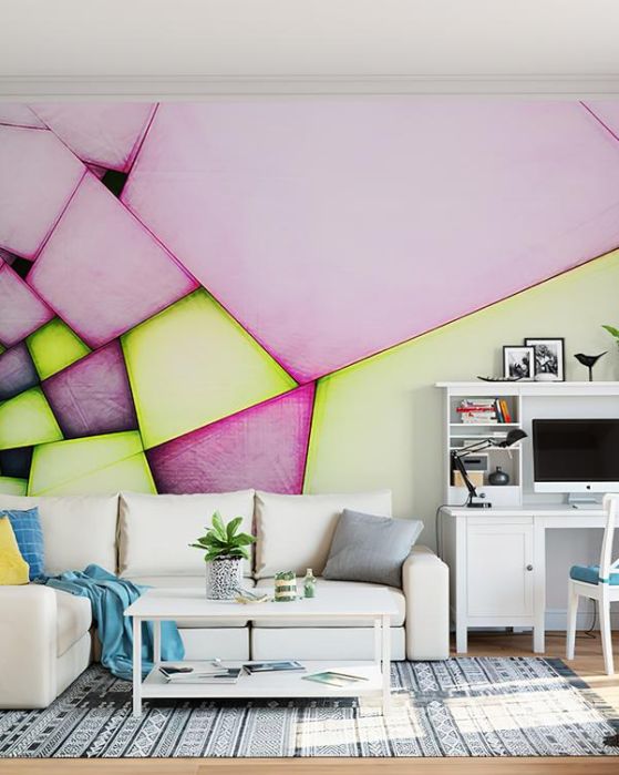 Fototapeta geometryczna kolorowa 3D