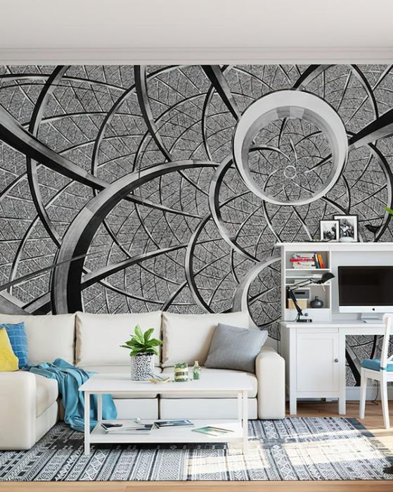 Fototapeta geometryczna czarno-biała