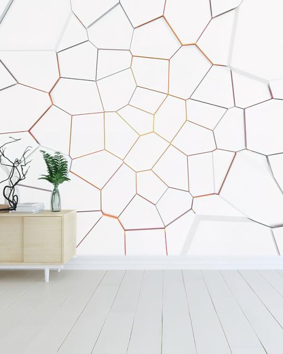 Fototapeta geometryczna pomarańczowa brązowa
