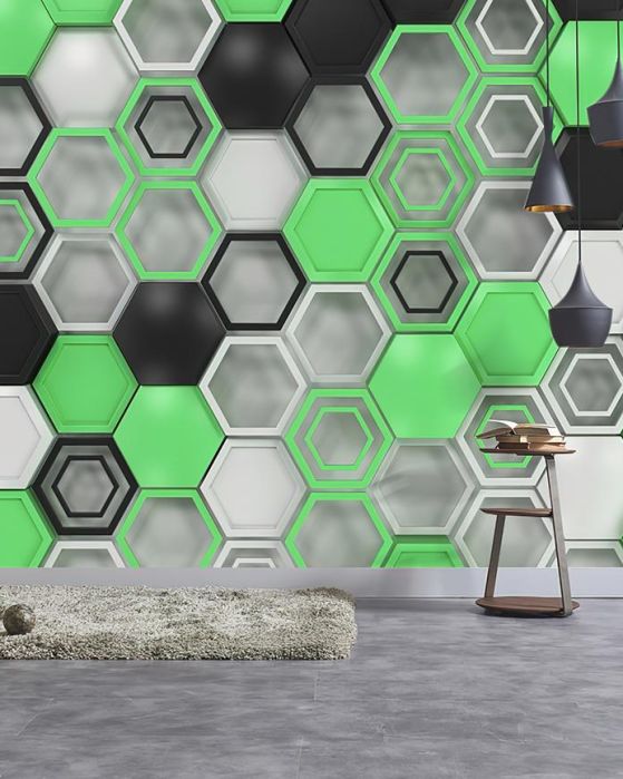 Fototapeta geometryczna zielona