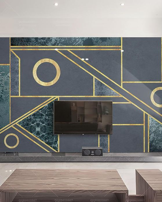 Fototapeta geometryczna złoto