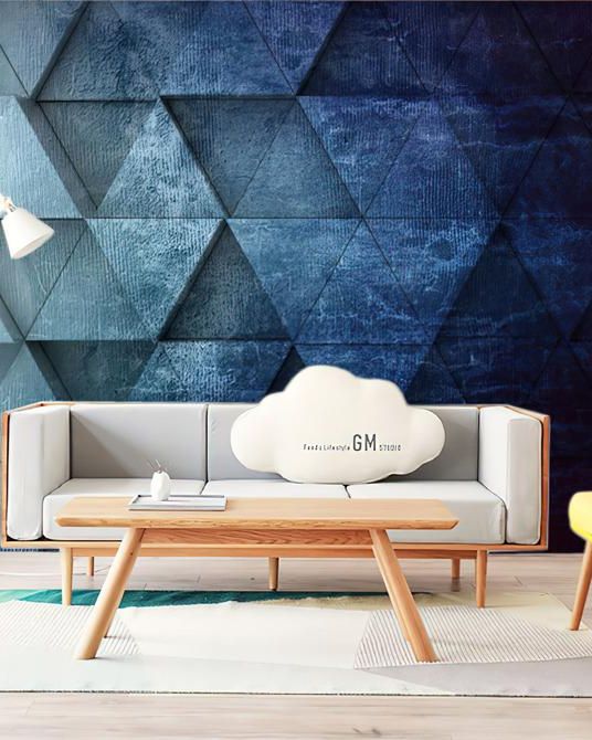 Fototapeta geometryczna niebieska