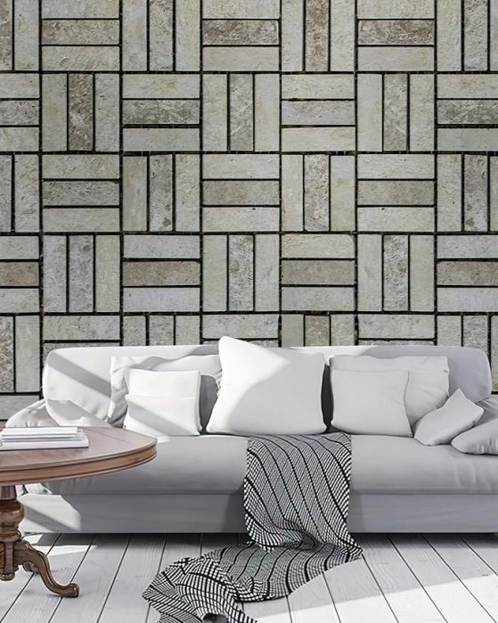 Fototapeta geometryczne bloki szaro-beżowe
