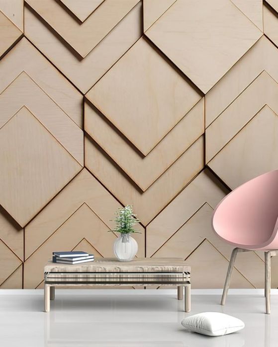 Fototapeta geometryczna krzyżowa beżowa