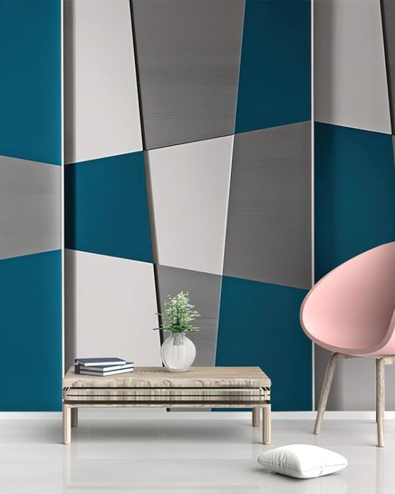Fototapeta geometryczny kolorowy mural