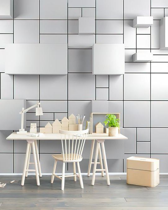 Fototapeta geometryczna biała