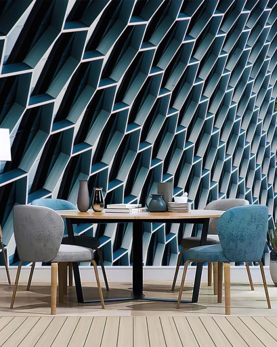 Fototapeta geometria niebieska
