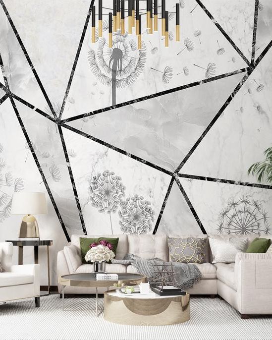 Fototapeta geometryczna czarno-biała