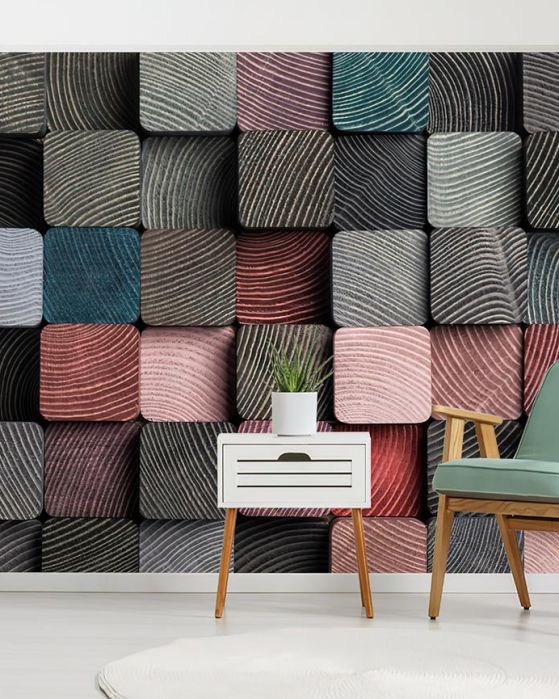 Fototapeta geometryczna tekstura drewna