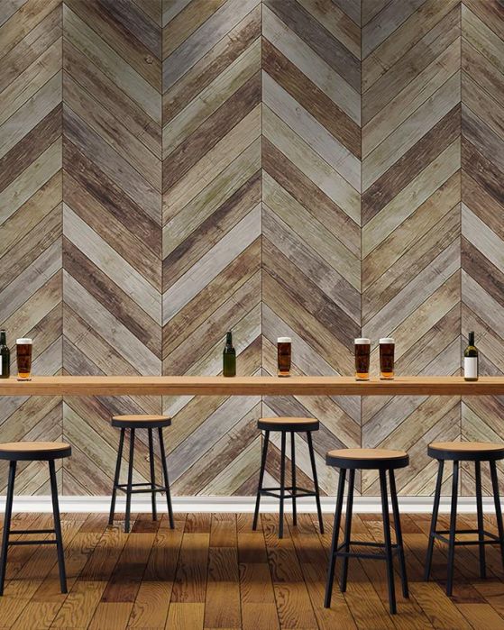 Fototapeta chevron drewniany