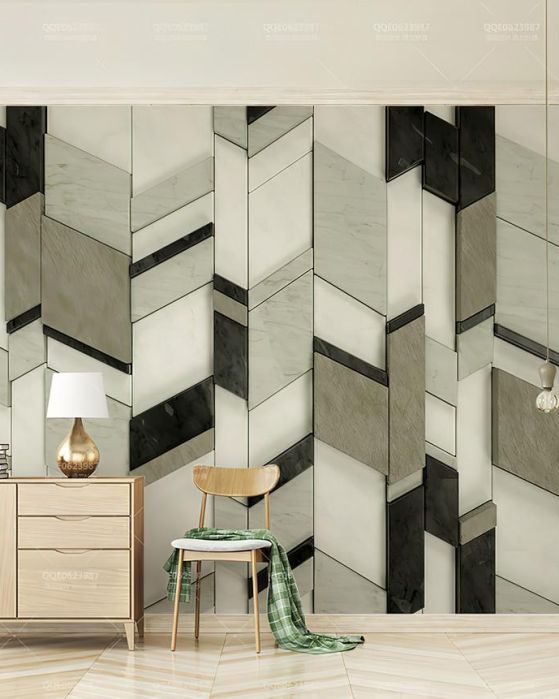 Fototapeta geometryczna czarne beże