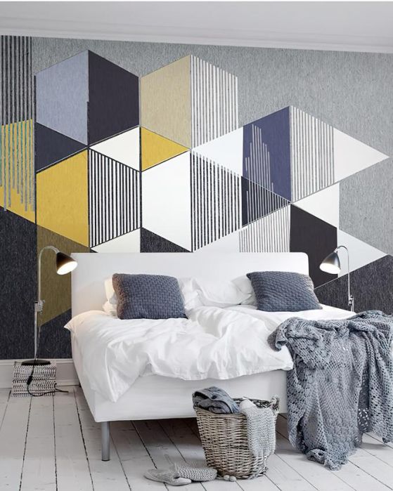 Fototapeta geometryczna szara czarna