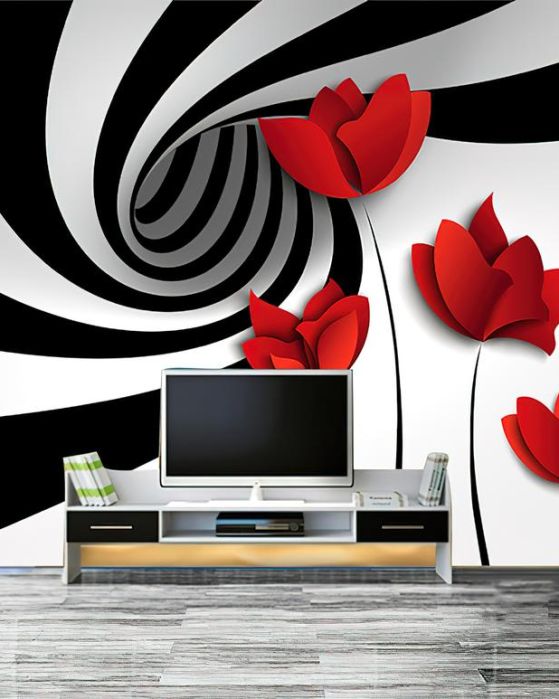 Fototapeta spiralna tulipany
