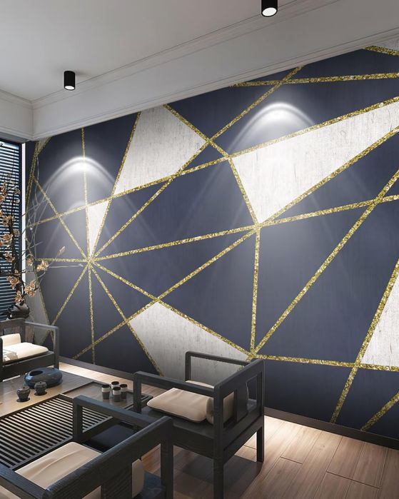 Fototapeta geometryczna niebieska