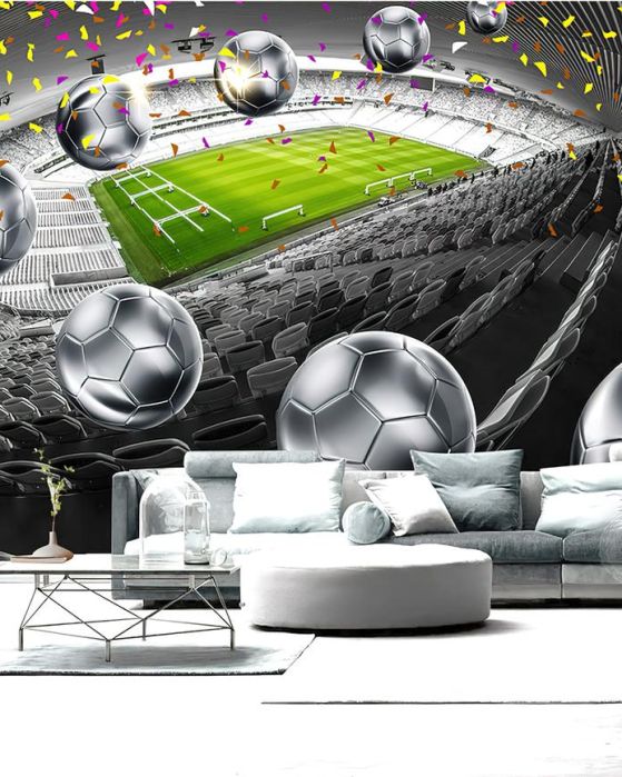 Fototapeta stadionowe kulki metaliczne