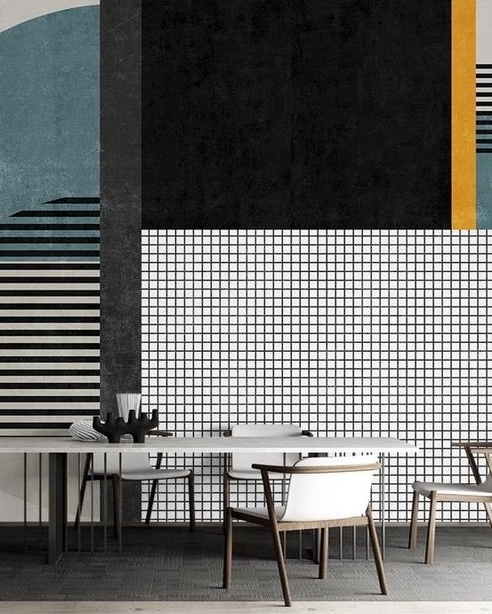 Fototapeta geometryczna niebieska