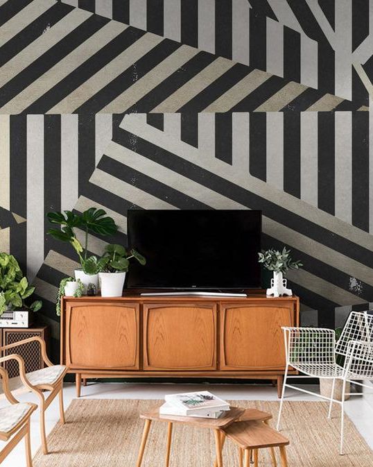 Fototapeta geometryczna czarna szara