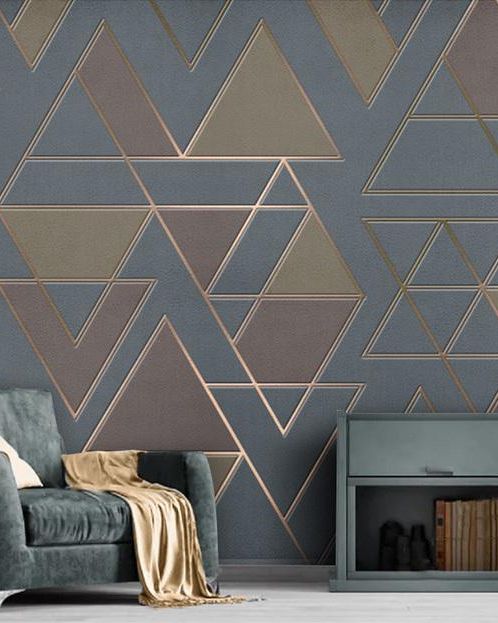 Fototapeta geometryczna szaro-brązowa