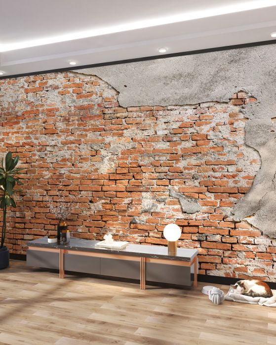 Fototapeta fragment starego ceglanego muru