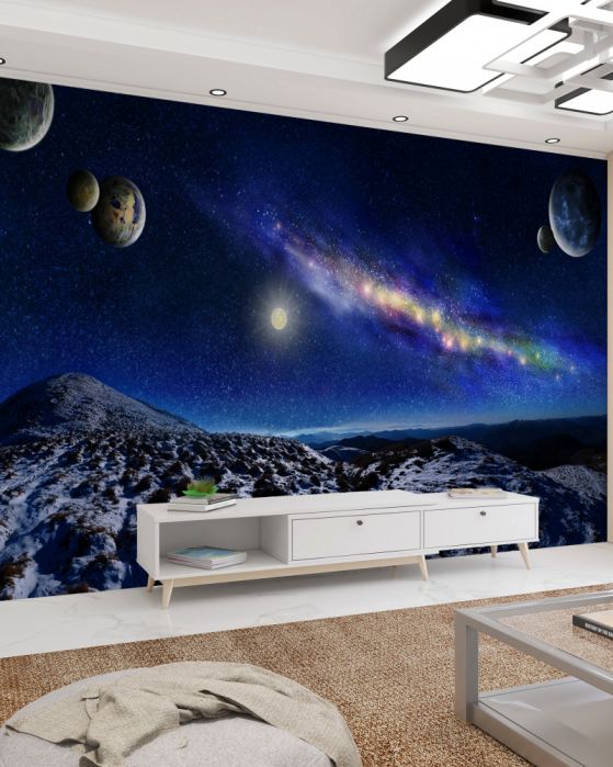 Fototapeta przestrzeń kosmiczna z planetami