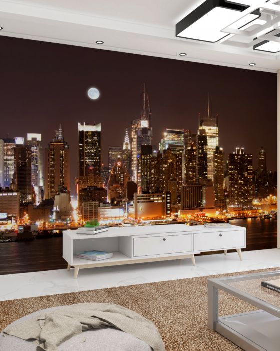 Fototapeta wspaniały widok na Manhattan nocą