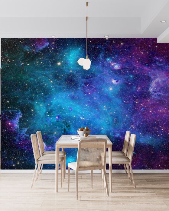 Fototapeta ciemnoniebieskie gwiaździste niebo