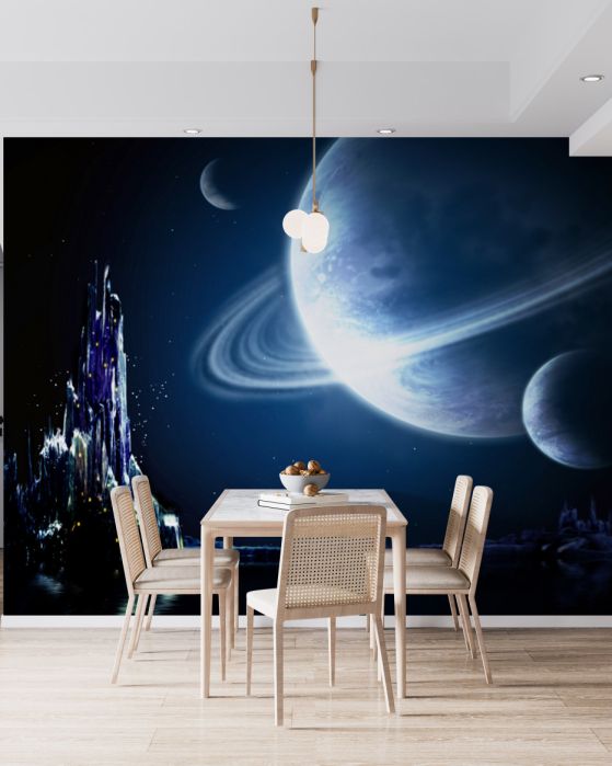 Fototapeta fantastyczna przestrzeń nocą