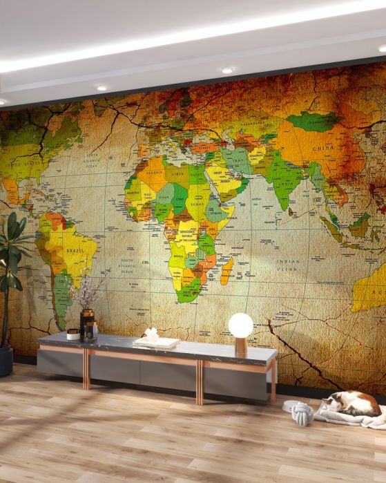 Fototapeta geograficzna mapa świata