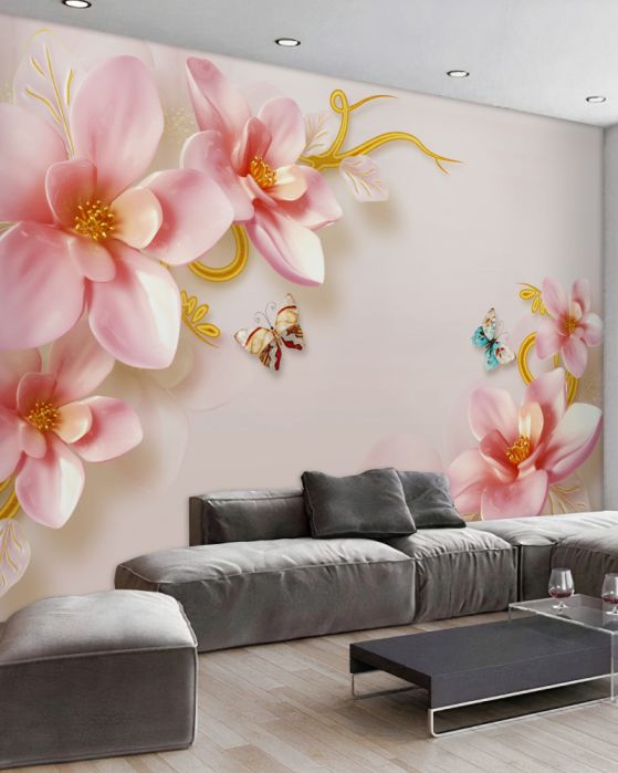 Fototapeta piękne różowe porcelanowe kwiaty
