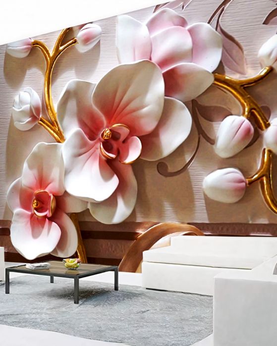 Fototapeta orchidee i ogromne kwitnące pąki