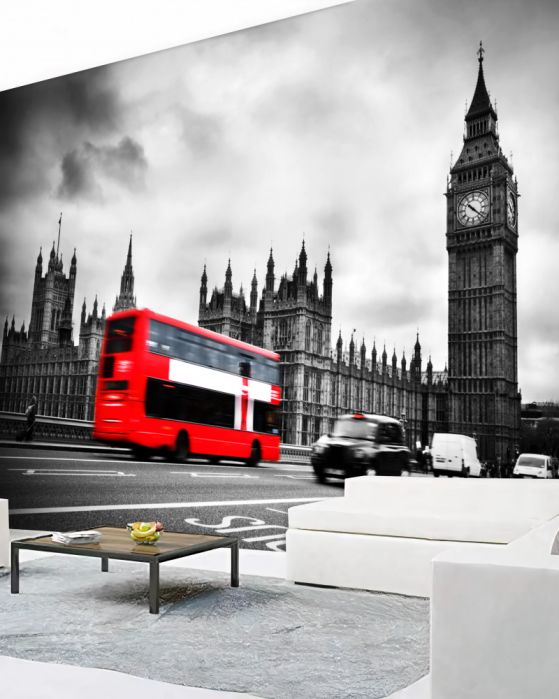 Fototapeta autobus na London Street