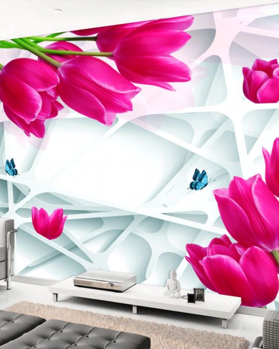 Fototapeta luksusowe różowe tulipany w pąku