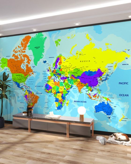 Fototapeta polityczna mapa świata