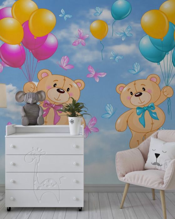 Fototapeta Niedźwiedzie z balonami