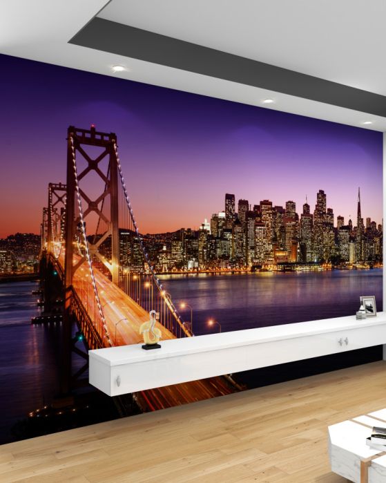 Fototapeta Most San Francisco w nocnych światłach